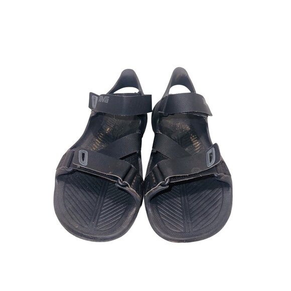Teva Adjustable Black Sandals 4 Open-Toe Lightweight Trail Hiking Outdoor Shoes - Picture 3 of 10